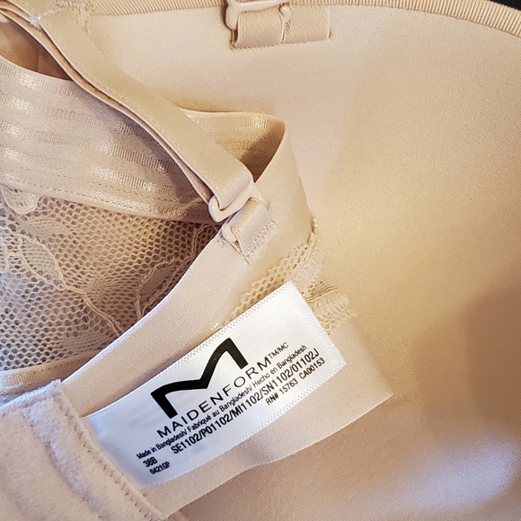 Maidenform Bra 38-B Self Expressions Multiway Pushup Balconette UW Beige NWT - Picture 5 of 9